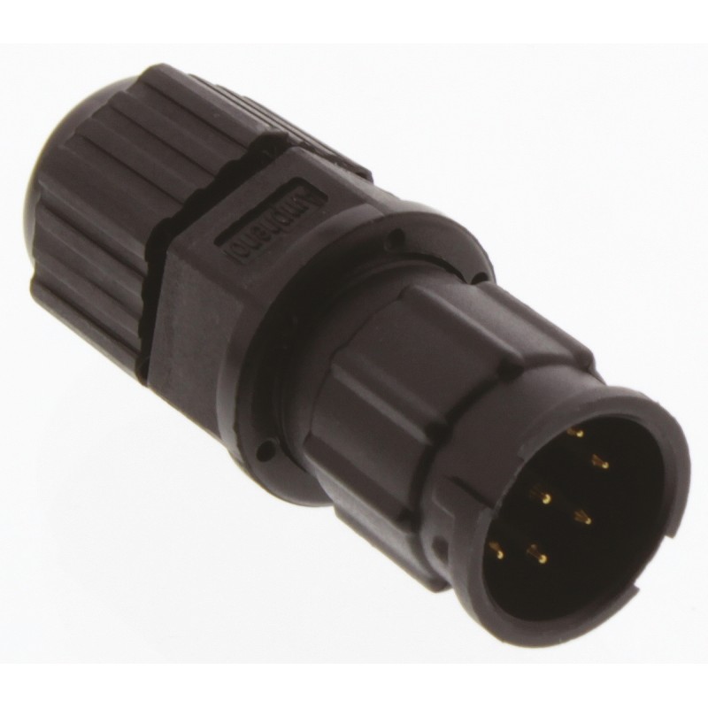 1 pcs - Amphenol Industrial Circular Connector, 8 Contacts, Cable Mount, Plug, Male, IP67, Ceres Series