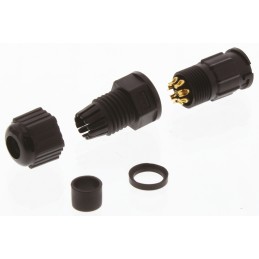 1 pcs - Amphenol Industrial Circular Connector, 8 Contacts, Cable Mount, Plug, Male, IP67, Ceres Series