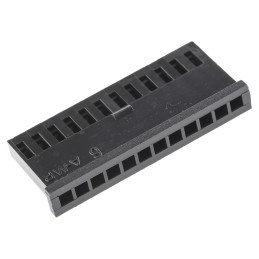 10 pcs - TE Connectivity, AMPMODU MOD II Female Connector Housing, 2.54mm Pitch, 12 Way, 1 Row