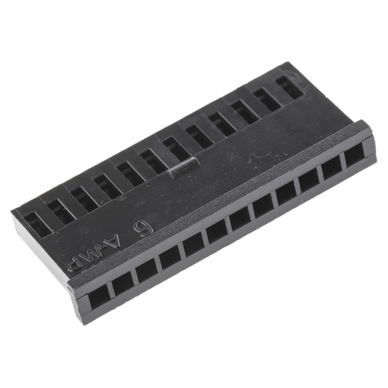 10 pcs - TE Connectivity, AMPMODU MOD II Female Connector Housing, 2.54mm Pitch, 12 Way, 1 Row
