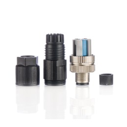 1 pcs - Phoenix Contact Circular Connector, 4 Contacts, Cable Mount, M12 Connector, Socket, Male, IP65, IP67, SACC Series