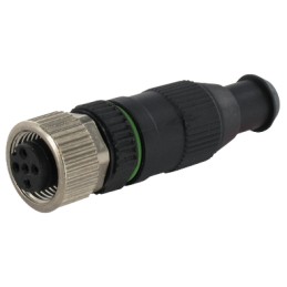 1 pcs - Murrelektronik Circular Connector, 4 Contacts, Cable Mount, M12 Connector, Socket, Male, IP67, 7000 Series