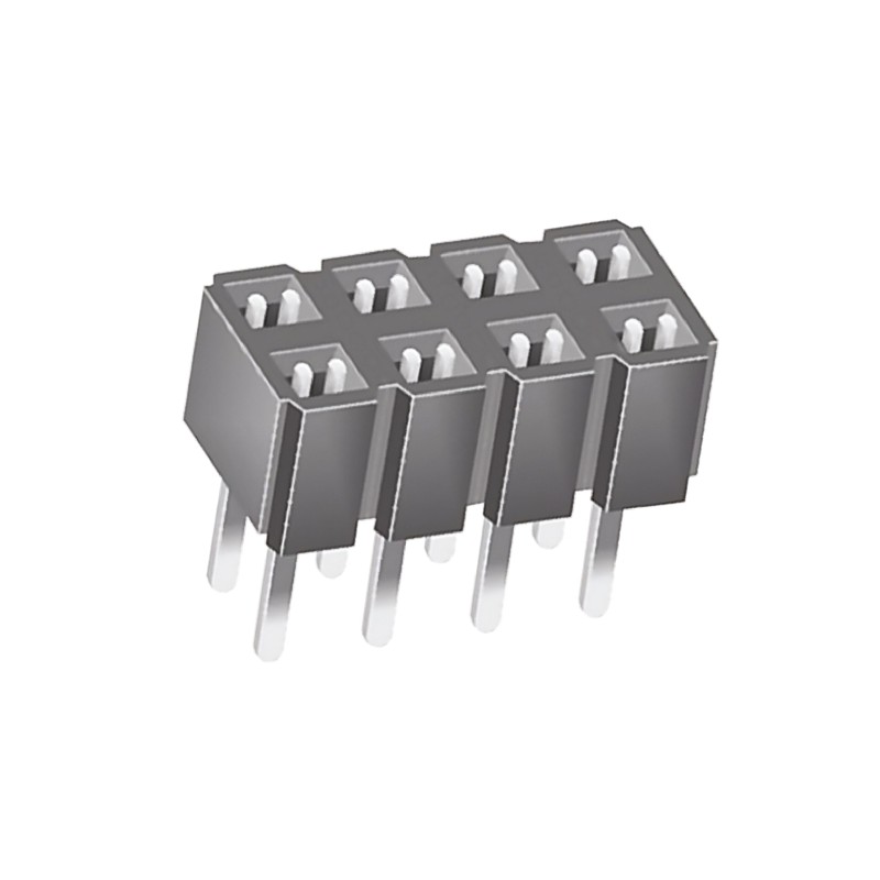 1 pcs - Samtec CES Series Straight Through Hole Mount PCB Socket, 8-Contact, 2-Row, 2.54mm Pitch, Through Hole Termination