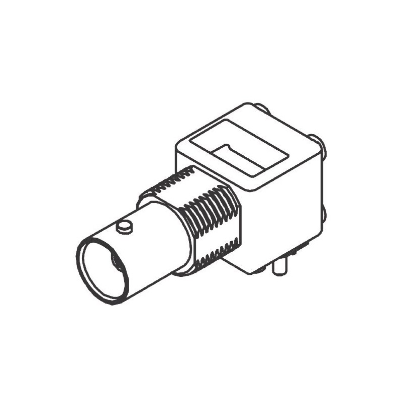 1 pcs - Molex BNC Series, jack PCB Mount BNC Connector, 75Ω, Through Hole Termination, Right Angle Body
