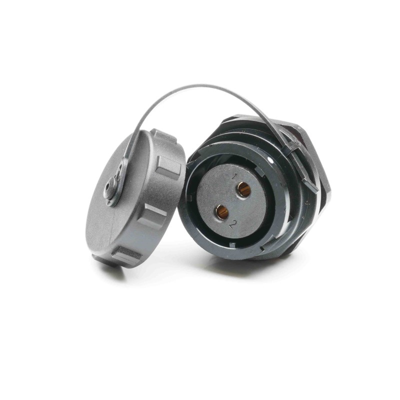 1 pcs - RS PRO Circular Connector, 2 Contacts, Panel Mount, Socket, Female, IP67