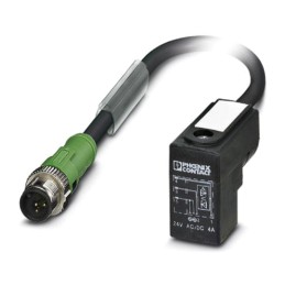 1 pcs - Phoenix Contact Male 3 way M12 to DIN 43650 Form CI Sensor Actuator Cable, 600mm