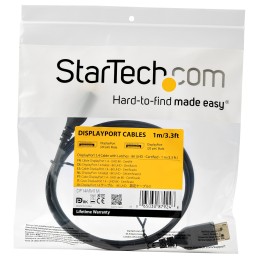 1 pcs - StarTech.com Male DisplayPort to Male DisplayPort, PVC Cable, 8K @ 60 Hz, 1m