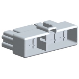 10 pcs - TE Connectivity, FASTON .250 10 Way Nylon Crimp Terminal Housing, Natural