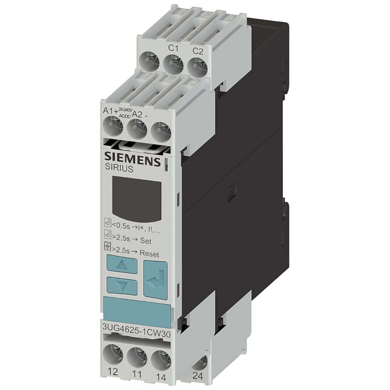 1 pcs - Siemens Current Monitoring Relay, 3 Phase, DPDT, DIN Rail