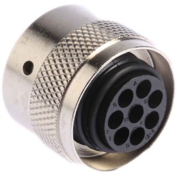 1 pcs - Souriau Circular Connector, 8 Contacts, Cable Mount, Socket, Female, IP65, UTG Series