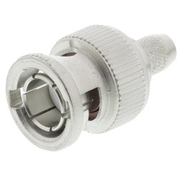 1 pcs - Telegartner, Plug Cable Mount BNC Connector, 75Ω, Crimp Termination, Straight Body