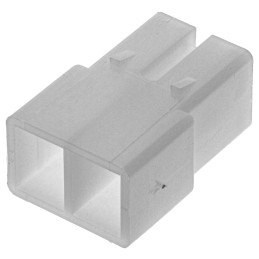50 pcs - TE Connectivity, FASTIN-FASTON .250 2 Way Nylon Crimp Terminal Housing, 0.25in Tab Size, Natural