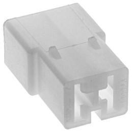 50 pcs - TE Connectivity, FASTIN-FASTON .250 2 Way Nylon Crimp Terminal Housing, 0.25in Tab Size, Natural