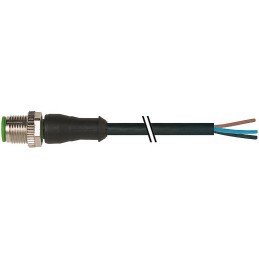 1 pcs - Murrelektronik Limited Straight Female 4 way M12 to Unterminated Sensor Actuator Cable, 3m