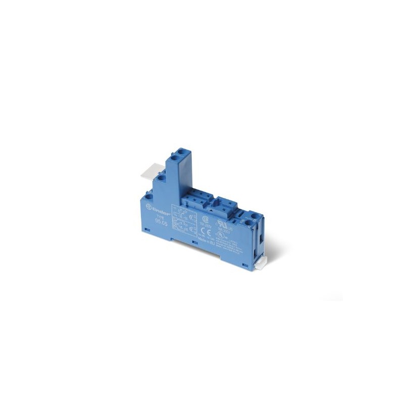 1 pcs - Finder 95 Series 250V Rail or Panel Mount Relay Socket, for use with 40.51, 40.52, 40.61, 40.62 Series Relay
