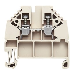 10 pcs - Weidmüller W Series Dark Beige Feed Through Terminal Block, 2.5mm², Single-Level, Screw Termination