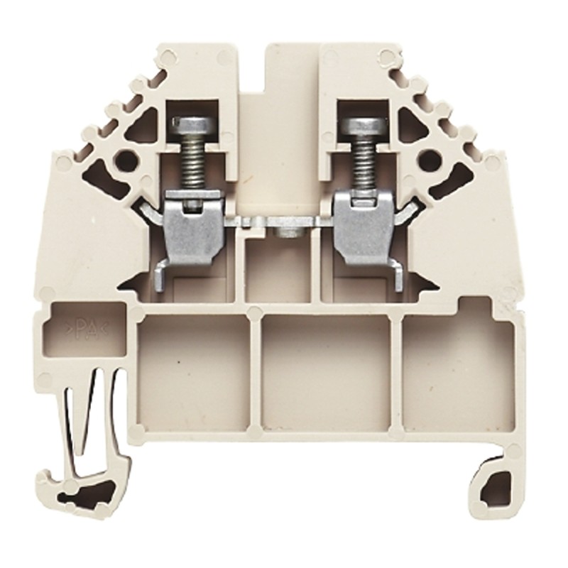 10 pcs - Weidmüller W Series Dark Beige Feed Through Terminal Block, 2.5mm², Single-Level, Screw Termination