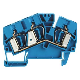 10 pcs - Weidmuller Z Series Blue Feed Through Terminal Block, Single-Level, Clamp Termination