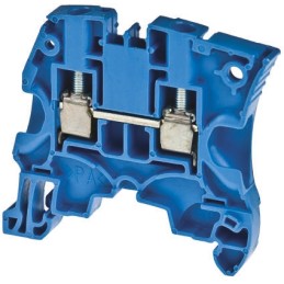 10 pcs - Entrelec ZS10 Series Blue Feed Through Terminal Block, Double-Level, Screw Termination, ATEX