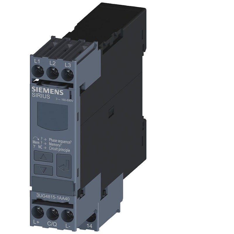 1 pcs - Siemens Phase Monitoring Relay, 3 Phase, SPDT