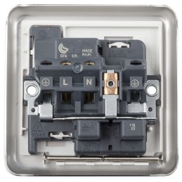 1 pcs - MK Electric Silver 1 Gang Plug Socket, 2P+E Poles, 13A, Type G - British