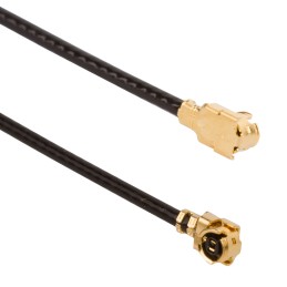 1 pcs - Amphenol RF Male AMC to Male AMC Coaxial Cable, 100mm, Terminated