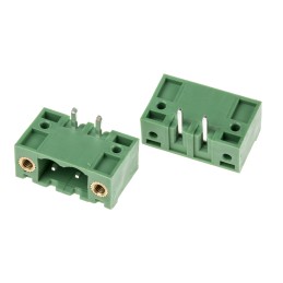 10 pcs - RS PRO 5.0mm Pitch 2 Way Right Angle Pluggable Terminal Block, Header, Through Hole, Solder Termination