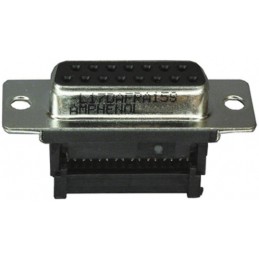 1 pcs - Amphenol ICC DFR 37 Way Right Angle Cable Mount D-sub Connector Socket, 2.77mm Pitch