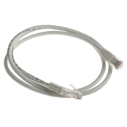 1 pcs - Decelect Cat5e Male RJ45 to Male RJ45 Ethernet Cable, U/UTP, Grey PVC Sheath, 1m