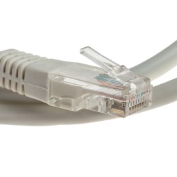 1 pcs - Decelect Cat5e Male RJ45 to Male RJ45 Ethernet Cable, U/UTP, Grey PVC Sheath, 1m