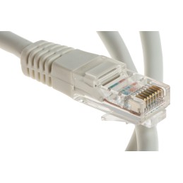 1 pcs - Decelect Cat5e Male RJ45 to Male RJ45 Ethernet Cable, U/UTP, Grey PVC Sheath, 1m