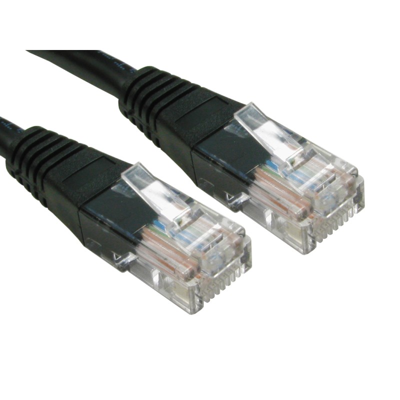 1 pcs - RS PRO Cat6 Male RJ45 to Male RJ45 Ethernet Cable, U/UTP, Black PVC Sheath, 3m