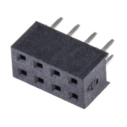 10 pcs - HARWIN Straight Through Hole Mount PCB Socket, 8-Contact, 2-Row, 2mm Pitch, Solder Termination