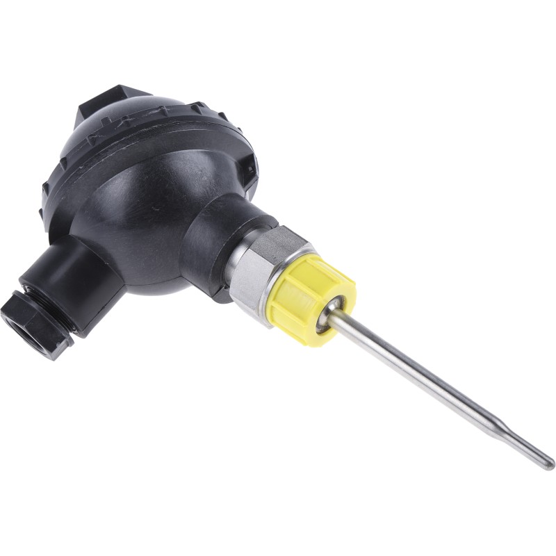 1 pcs - RS PRO PT100 RTD Sensor, 6mm Dia, 100mm Long, 3 Wire, G1/2, Class A +250°C Max