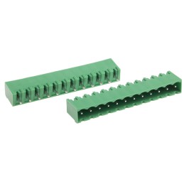 10 pcs - RS PRO 5.0mm Pitch 12 Way Pluggable Terminal Block, Header, Through Hole, Solder Termination