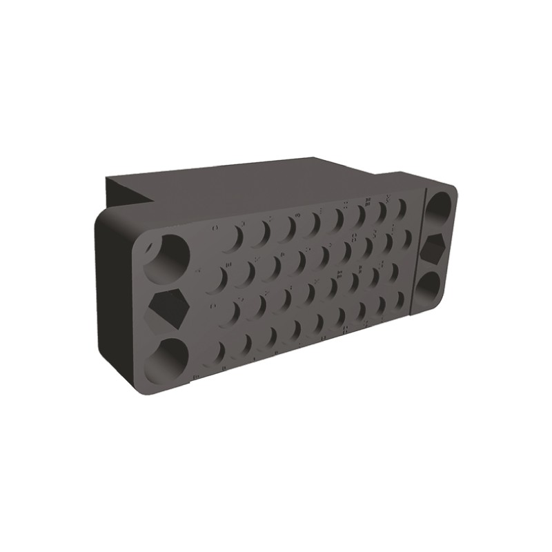 1 pcs - TE Connectivity M Series Straight Free Hanging, Panel Mount Housing, 34-Contact, 4-Row, 3.81mm Pitch, Solder Termination