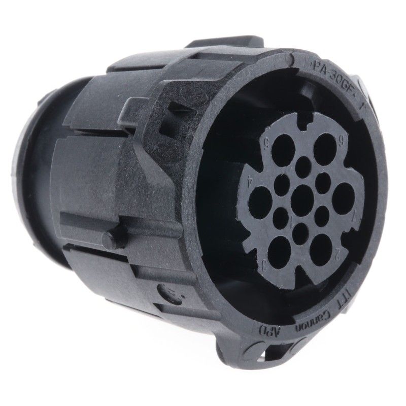 1 pcs - ITT Cannon, APD 7 Pole Din Plug, DIN 72585, 48 V dc IP67, IP69K, Male, Cable Mount
