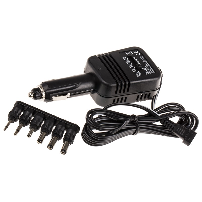 1 pcs - Minwa Car Charger, 12 - 24V dc Input, 1.5 - 12V dc Output Plug In, 1.2A