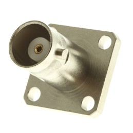 1 pcs - Telegartner, jack Flange Mount BNC Connector, 50Ω, Solder Termination, Straight Body