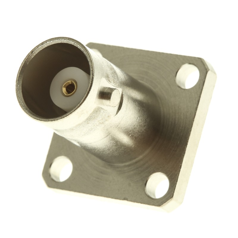 1 pcs - Telegartner, jack Flange Mount BNC Connector, 50Ω, Solder Termination, Straight Body