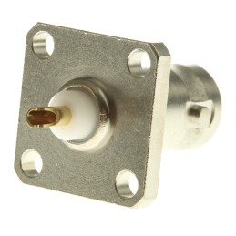 1 pcs - Telegartner, jack Flange Mount BNC Connector, 50Ω, Solder Termination, Straight Body