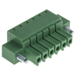 10 pcs - RS PRO 3.5mm Pitch 6 Way Pluggable Terminal Block, Plug, Through Hole, Screw Termination