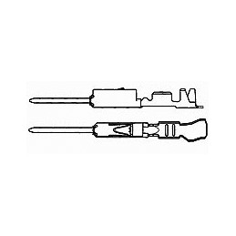 10 pcs - TE Connectivity Micro Quadlock System Series Male Crimp Terminal