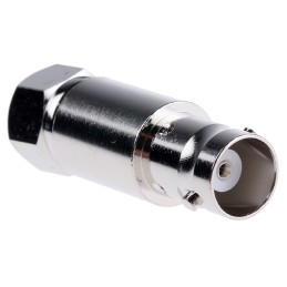 1 pcs - Telegartner Straight RF Adapter BNC Socket to Type F Plug