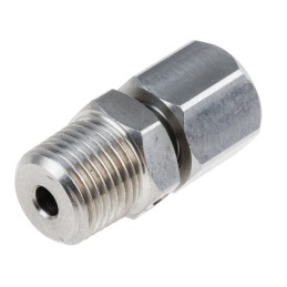 1 pcs - RS PRO In-Line Thermocouple Compression Fitting for Use with Thermocouple, 1/8 NPT, 1.5mm Probe, RoHS Compliant Standard