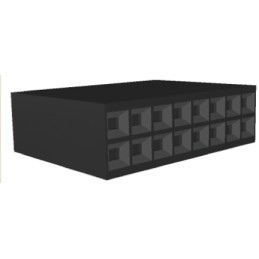 1 pcs - TE Connectivity, AMPMODU MOD IV Female Connector Housing, 2.54mm Pitch, 16 Way, 2 Row