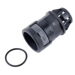 4 pcs - PMA Push In Adapter, Conduit Fitting, 20mm Nominal Size, PA 6, Black