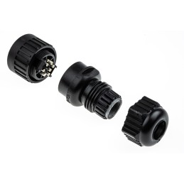 1 pcs - Hirschmann Circular Connector, 6 + PE Contacts, Cable Mount, M22 Connector, Socket, Female, IP67, CA Series