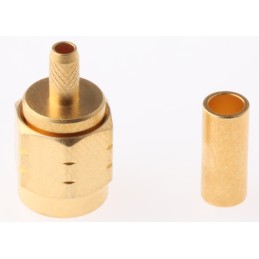 1 pcs - RS PRO, Plug Cable Mount SMA Connector, 50Ω, Crimp Termination, Straight Body