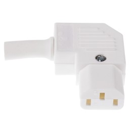 1 pcs - Bulgin C13 Right Angle Cable Mount IEC Connector Socket, 10A, 250 V